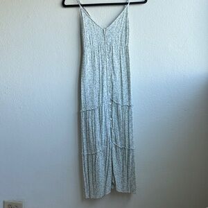 A&F Elegant White Floral Maxi Dress